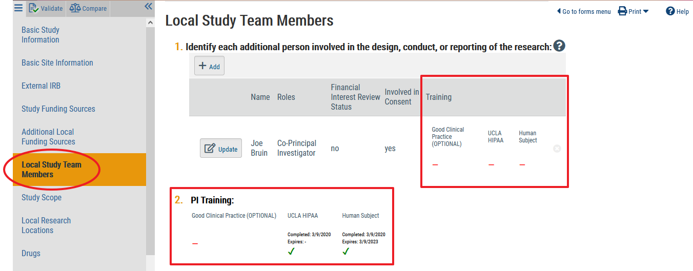 Local Study Team Members